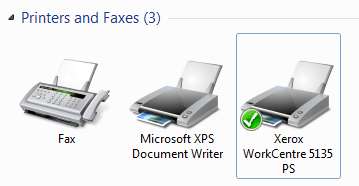 Windows 7 Printers and Faxes